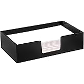 Tihau Acrylic Guest Towel Napkin Holder,Black Bathroom Paper Hand Towels Storage Tray,Disposable Paper Towel Holder for Bathroom,Kitchen,Parties,Weddings, Hotel and Restaurant