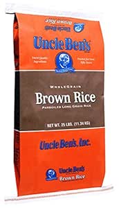 Amazon.com : UNCLE BEN'S Whole Grain Brown Rice, 25 Pound : Dried Brown ...