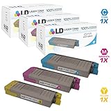 LD © Compatible Okidata C711 Set of 3 Toner Cartridges: 1 44318603 Cyan, 1 44318602 Magenta, and 1 44318601 Yellow