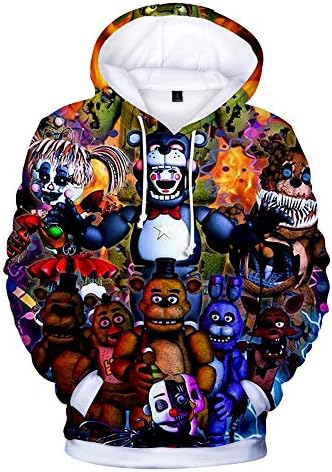 Boys Kids 3D Five Nights at Freddy's Hoodie Hooded Sports Sweatshirt