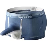 Gogobear Mens Ice Silk Elephant Nose Boxer Briefs Pouch Underwear | Wide High Stretch Waistband, Separated Front Pouch To Reduce Squeezing And Stuffiness