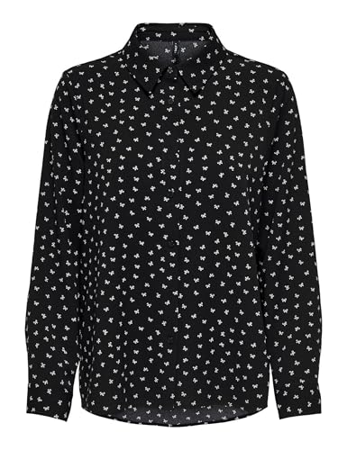 Onlnova Life Vis L/S New Grace Shirt, Nero, S
