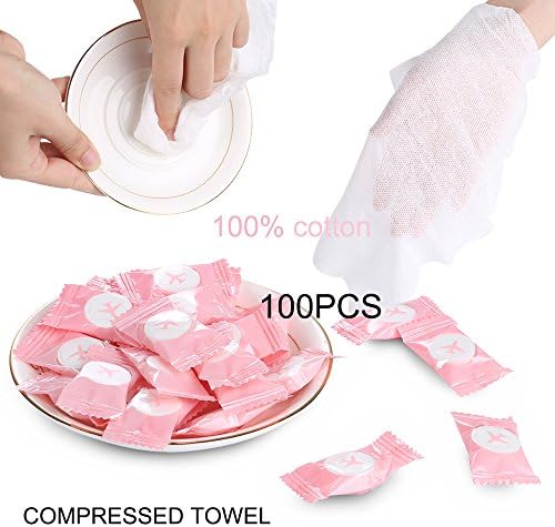 Compressed Towel Tablets Portable Mini Coin Tissue Disposable Cotton Towel for Home Travel Sports Camping Outdoor（100PCS）