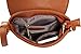 JOLLYCHIC PU Leather Multi Pockets Crossbody Bag Travel Shoulder Purse (Brown)