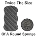 Konjac Sponge with Bamboo Charcoal and Green Tea – 2 Pack - 100% Natural Charcoal and Green Tea Body Sponges Each with Attached String for Hanging to Dry (2)