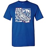 Xtreme Apparrel Hometown State Outline Men's T-Shirt for Baseball Fans