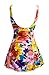 wantdo Women's Swimwear Swimsuit Printed Swimdress Rose Red US 2-4