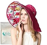 Gellwhu Women’s Large Wide Brim Sun Hat Big Floppy Fishing Hat Bucket Hat (Hotpink)