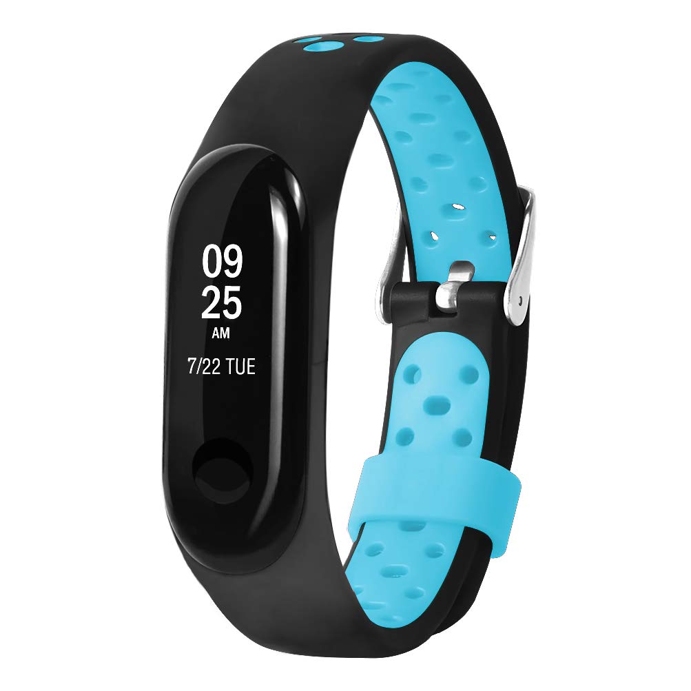Angersi Strap Compatible with Xiaomi Mi Band 3/4 Strap,Soft Silicone Sport Replacement Watch Strap Band Fitness Strap Bracelet Wristband compatible with Xiaomi Mi Band 3/4