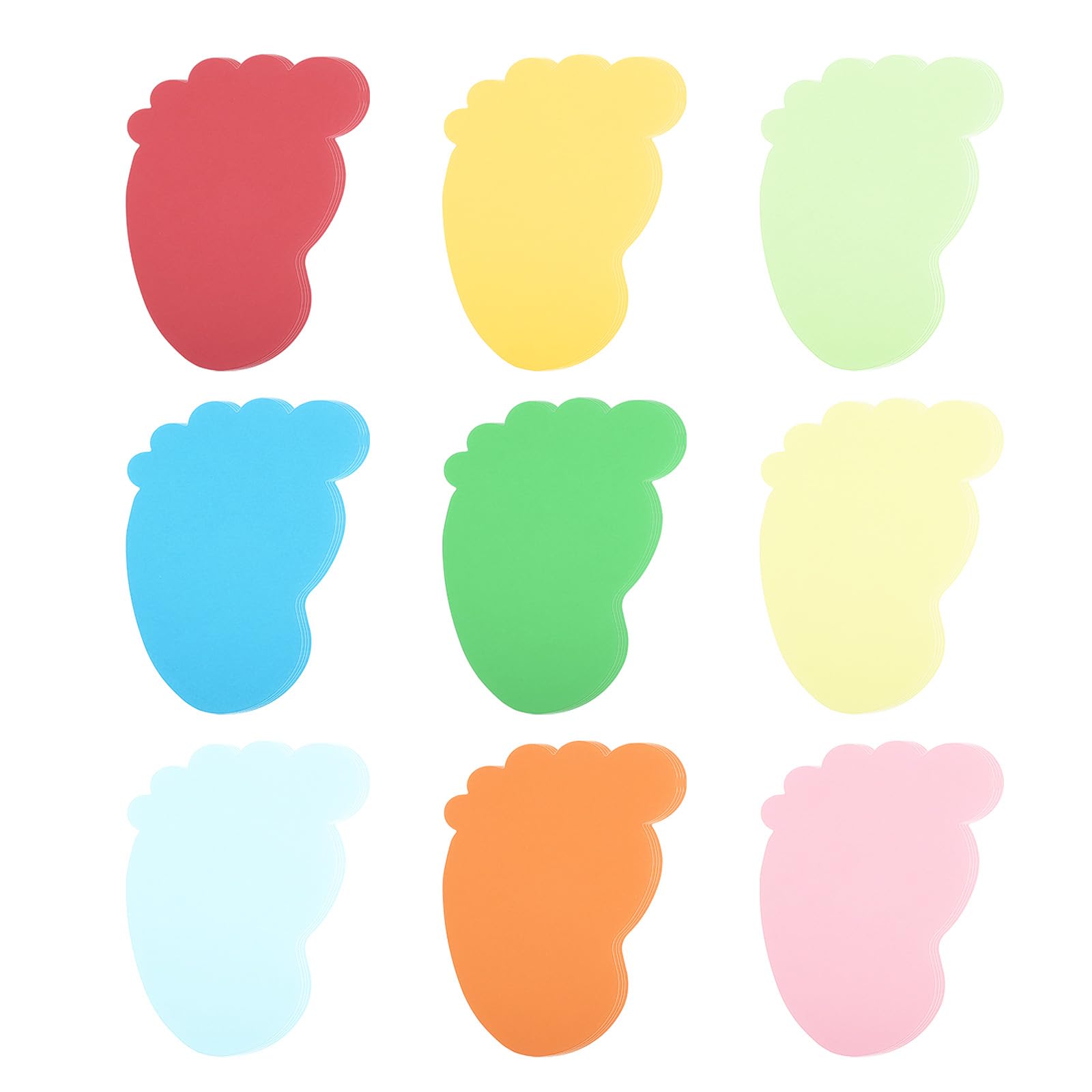PATIKIL Bulletin Cutouts Paper, 36 Pcs Footprint Shaped Bulletin Board Paper Cut Outs Decorations for Classroom DIY Crafts Projects Party Supplies, Multicolored