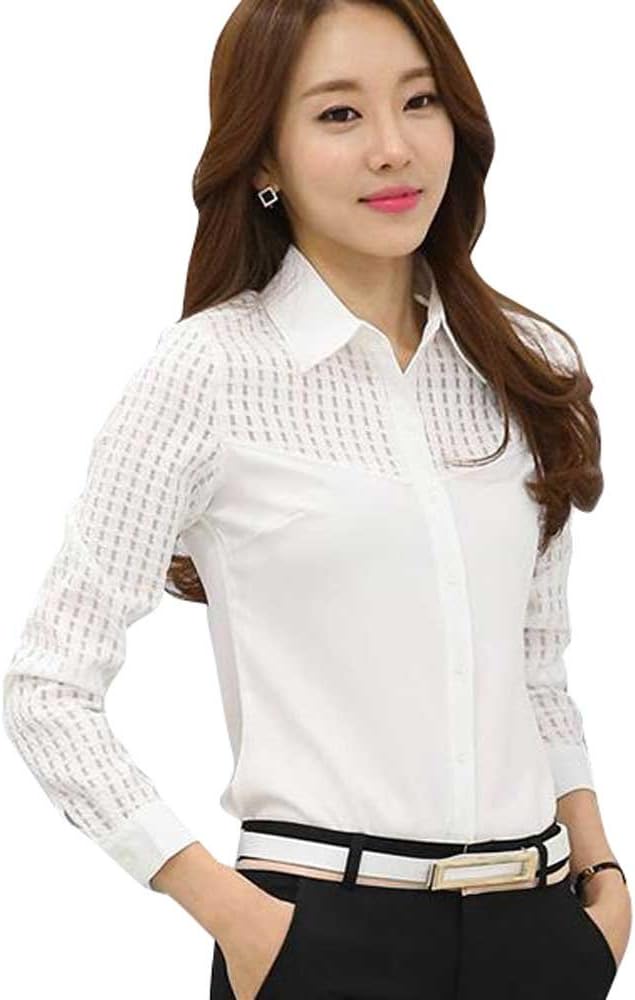 Aro Lora Women's Long Sleeve Slim Fit Bow-Tie Silk Shirt Blouse