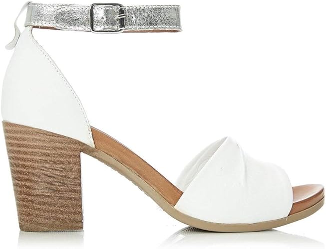 moda in pelle white sandals