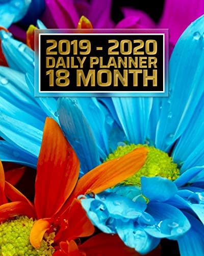 18 Month Daily Planner: Bold bright tropical flowers make this 18 month floral daily planner perfect for work, travel, school or home! (Bold Gold 8x10 Daily and Monthly Planner)