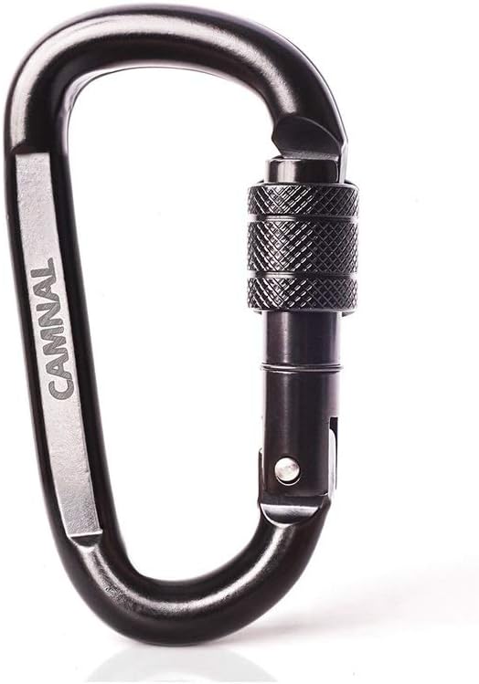 HXSD 30KN / 3000Kg Aluminum Locking Climbing Carabiner D Shape Auto-Locking Carabiner Hook Twist Lock Carabiner Outdoor Sport Tools