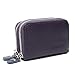 Credit Card Wallet,YOUNA Rfid Blocking Genuine Leather Credit Card Holder for Women Dark Purple