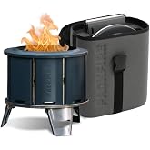 PACKFIRE Ember 10" Smokeless Tabletop Fire Pit with Portable EVA Case | Compact Table Top Firepit with Fold Flat Wood Burning Design &amp; Durable Stainless Steel &amp; Ceramic Coated Aluminum Construction