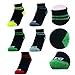 EnerWear 10P Pack Unisex Kids Cotton Cushion No Show Socks (Low Cut/Black, 7-8.5)