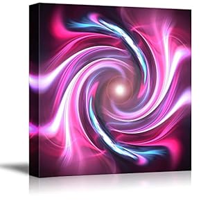 Canvas Prints Wall Art - A Spiraling Fractal Pattern Abstract Art | Modern Wall Decor/Home Decoration Stretched Gallery Canvas Wrap Giclee Print & Ready to Hang - 12" x 12"