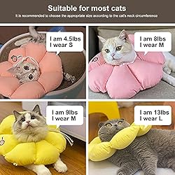 HiDREAM Cat Cone Collar,Cute Waterproof Elizabethan