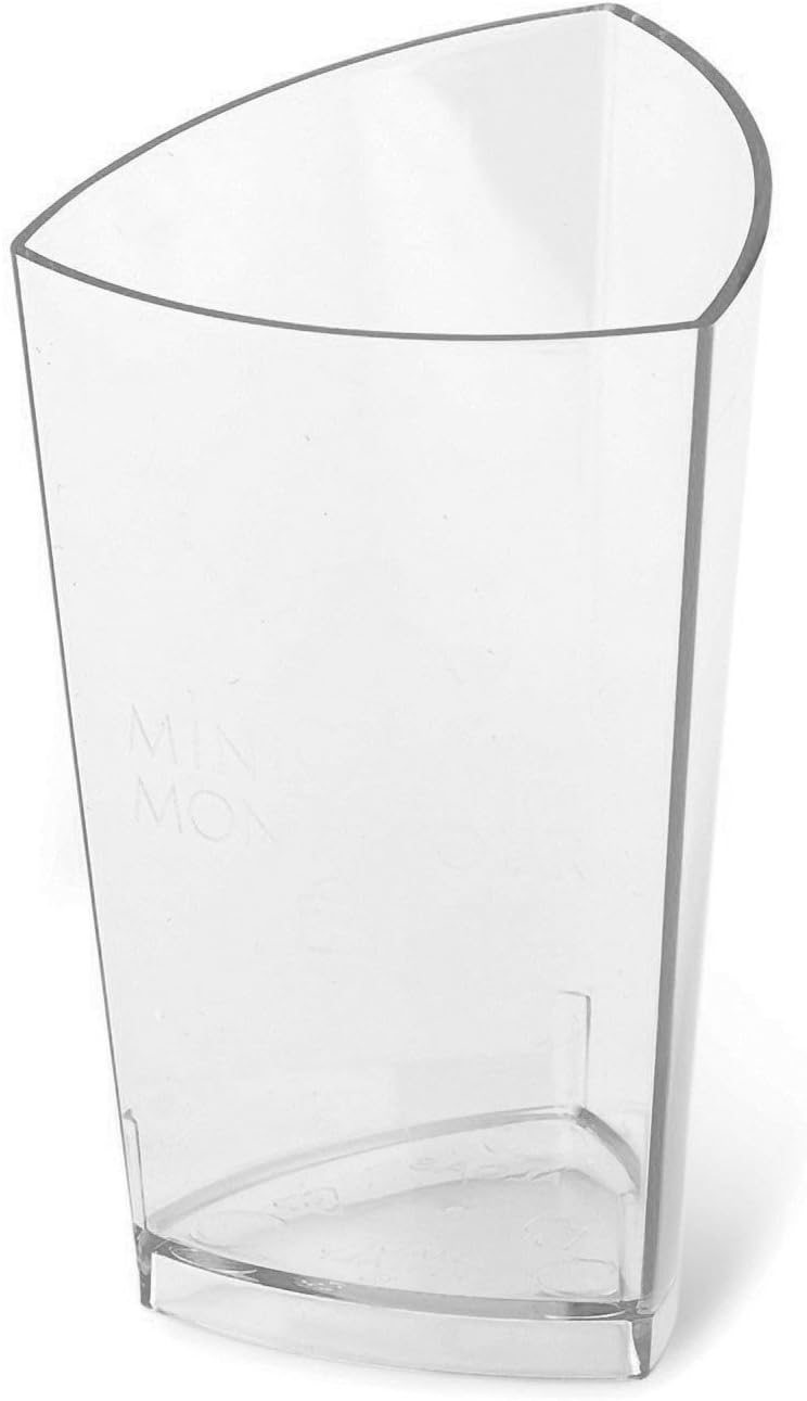 Alcas 2.37-Oz Mini Mon Amour"Shield Bijoux" Clear Plastic Dessert Cup 1.89" x 3.03" High - 60 Pieces