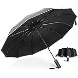 ergonomad windproof vented double canopy travel umbrella