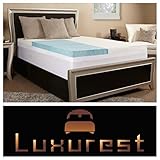 Memory Foam Mattress Topper | Free Cover Included | 3 Inch | Infused With Gel | This #1 Best Selling Luxury Topper is on Sale Now | Made in the USA | Sold Exclusively by LuxurestLLC! (King)