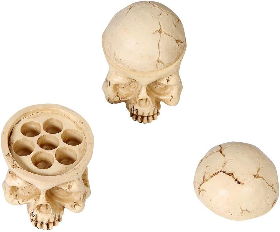 New Star Tattoo 7 Hole Skull Ink Cup Holder Stand Resin Permanent Makeup