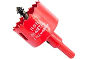 1.65 inch Hole Saw, LAIWEI bi-Metal Hole Cutter. for Drilling Wood,Aluminium Profiles,PVC,plasterboard,etc.Round Knife (1-11/16"(42mm))