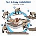 Etekcity Camping Air Mattress Twin and Queen Size Portable Inflatable Single High Airbed Blow up Guest Bed Tent Mattress with Rechargeable Pump, Height 9