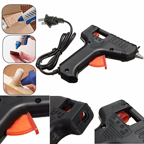 20W Hot Melt Mini Glue Gun Trigger Electric Hand Tool For Hobby Craft DIY Black