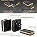 Wireless Doorbell with 2 Receivers-Easy Install, Over 1000-feet Range Feet with 45 Melodies, 4 Volume Levels & LED Flash (Black-gold)
