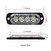 4PCS Ultra Thin White 4LEDs Warning Emergency Caution light Flash Strobe Light Bar Surface Mount For Car Van Truck Jeep Pickup,Motorcycle