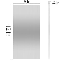 KEILEOHO 2 PCS 6 x 12 Aluminum Sheet Metal, 1/4