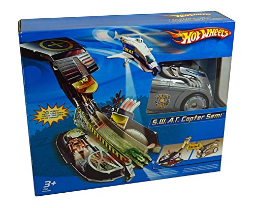 Hot Wheels Swat Copter Semi Playset