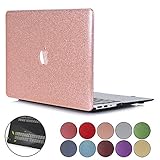 PapyHall MacBook Air 13 inch Case, Bling Bling Crystal Rubberized Coated Hard Cover Case Colored Glitter Design Plastic Hard Case for Apple Macbook Air 13 inch Model : A1369/A1466 -Rosegold