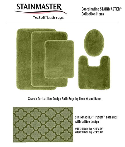 STAINMASTER TruSoft Luxurious Bath Toilet Lid Rug, Standard Lid Wasabi