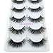 Luxurious 100% Siberian Mink Fur 3D False Eyelash LASGOOS Degisn Natural Messy Corner Thick Volume Fluffy Soft Fake Eyelashes 5 Pairs/Box (A19)