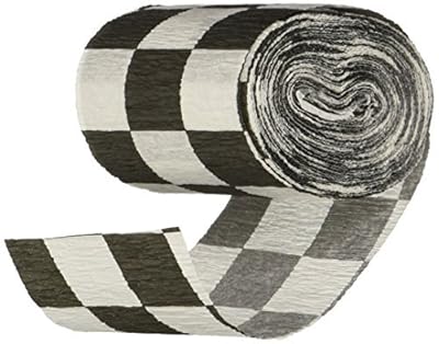 Black and White Checkered Crepe Paper