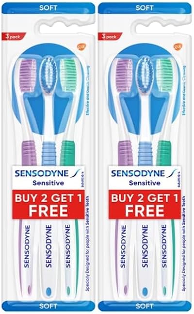 Sensodyne Sensitive Toothbrush Soft Pack of 6 for Gentle Cleaning
