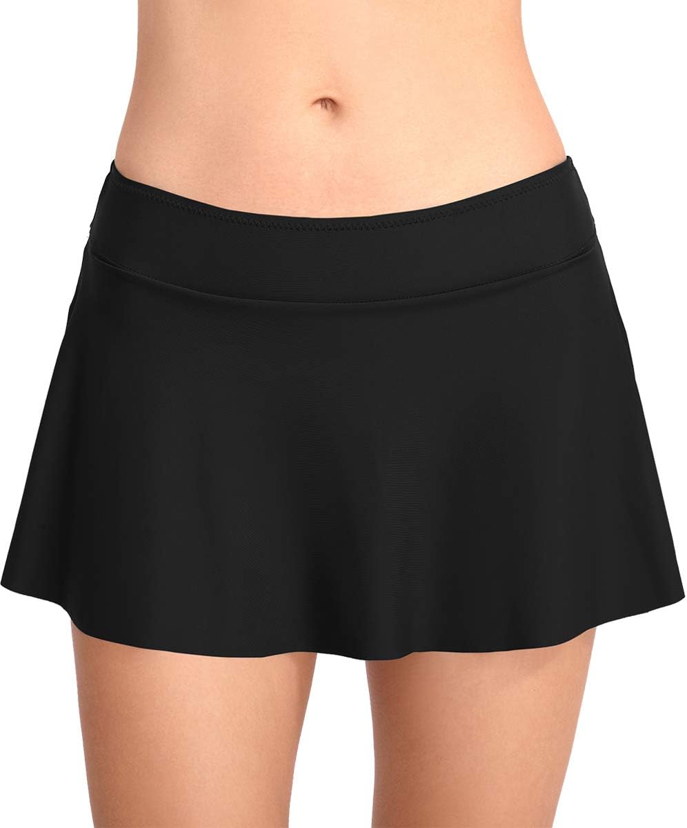 Shoppylife Women’s Swim Skirt Bottom Outdoor Sport Tankini Flounce Skirted Insert Bikini Briefs