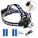 Leyuee Zoomable Headlamp led headlamp Sensor USB Rechargeable Headlamp Headlight Focus Adjustable Head lamp Flashlight with 4PCS Rechargeable Battery for Camping, Fishing Spot Lamp (Sensor Led Lamp)
