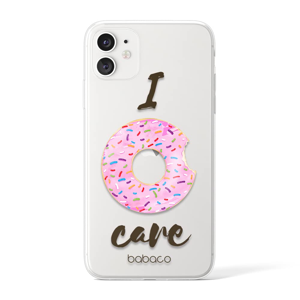 Babaco ERT GROUP mobile phone case for Apple Iphone 11 original and officially Licensed pattern Donut 001 optimally adapted to the shape of the mobile phone, partially transparent