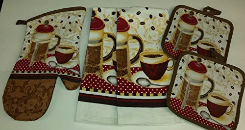 Coffee theme kitchen linen set (2041) (includes: one ov…