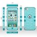 iPod Touch 6 Case,iPod 6 Cases,ULAK Anti Slip Anti-Scratch iPod Touch Case Shockproof Protective Cover with Hybrid High Soft Silicone + Hard PC Case(Wave Pattern/Blue)