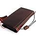 Genuine Natural Leather Handmade Case for Apple iPhone 5 5S 5c Book Wallet Id Holder Cover Credit Cards Slim Brown DavisCase