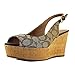 Coach Ferry Womens Black/Smoke Slingback Wedge Sandals