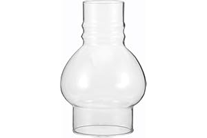 GXFCCYXT Oil Lamp Chimney 3 Inch Base 6 1/4 Inch Height Kerosene Lamp Shade Tall Hurricane Lamp Glass Replacement