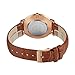Kezzi Men's Minimalist Quartz Watch with Ultra-Thin Rose Gold and Calf Brown Leather k738