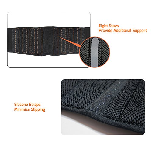 Weight lifting Belt for Men and Women | Durable Comfortable & Adjustable with Strap | Stabilizing Back Brace Support for Weightlifting and Back Pain (S/M) - Thumbnail 3