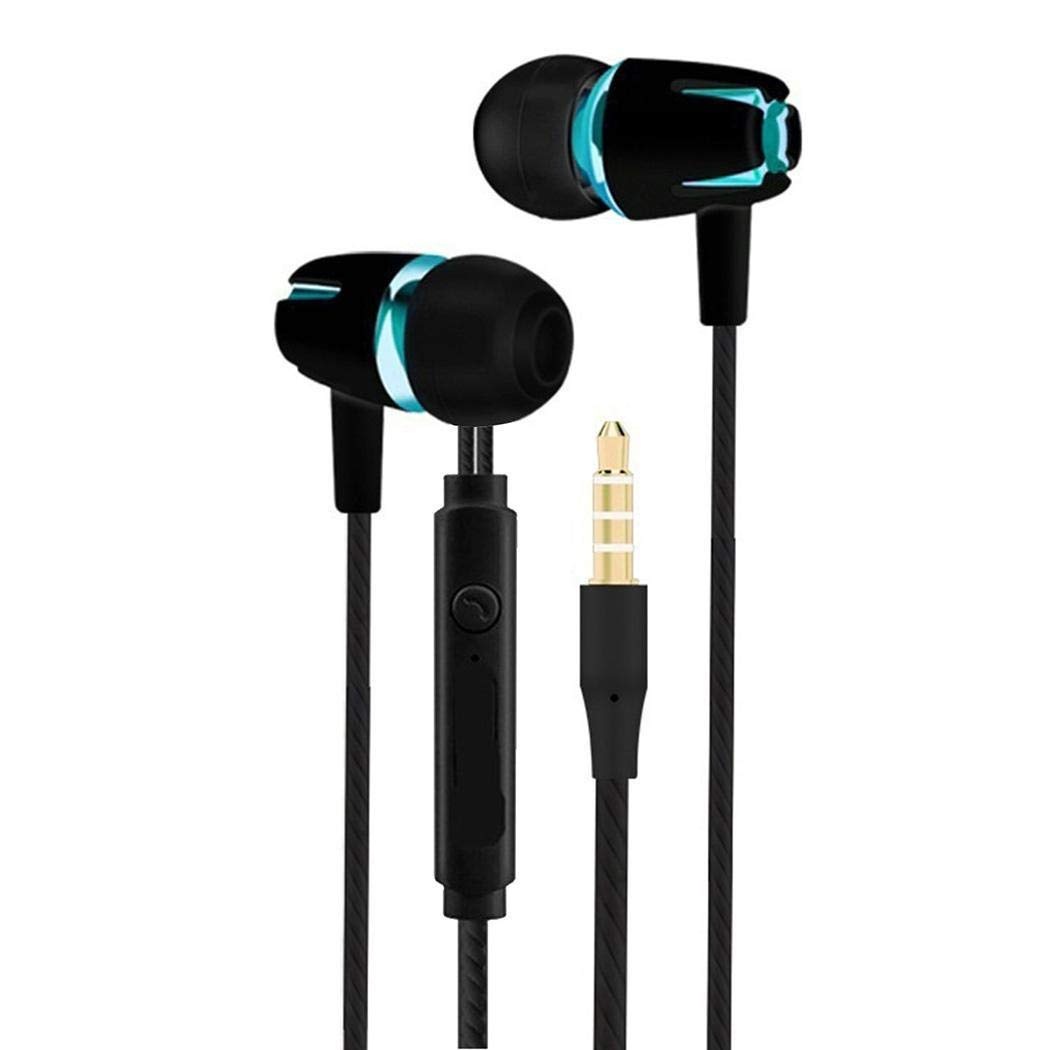 Hello22 3.5mm In-ear Earphones with Mic and Volume Control, Wired Stereo Headphones Earbuds Headset